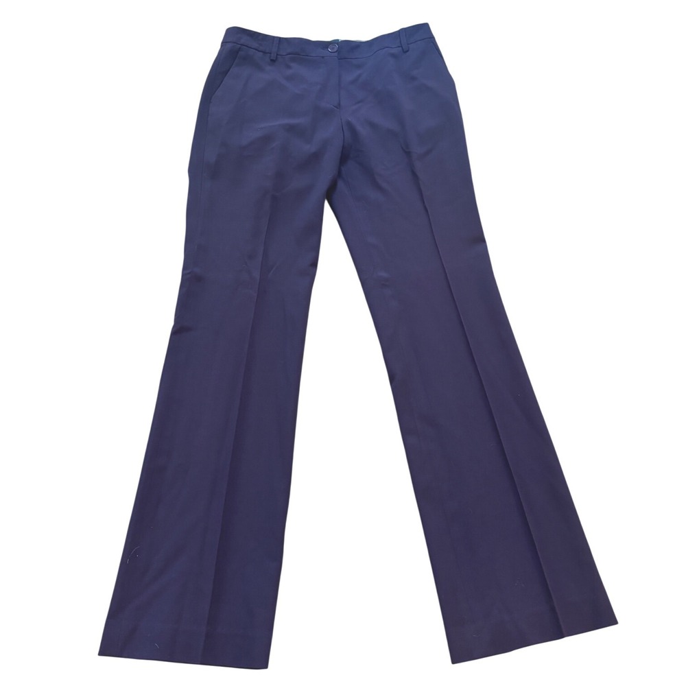 Etro Milano Womens Burgundy Wool Blend Straight Leg Dress Pants Made in Italy 46